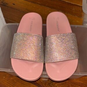Primark Glittering Pink Slide Sandals